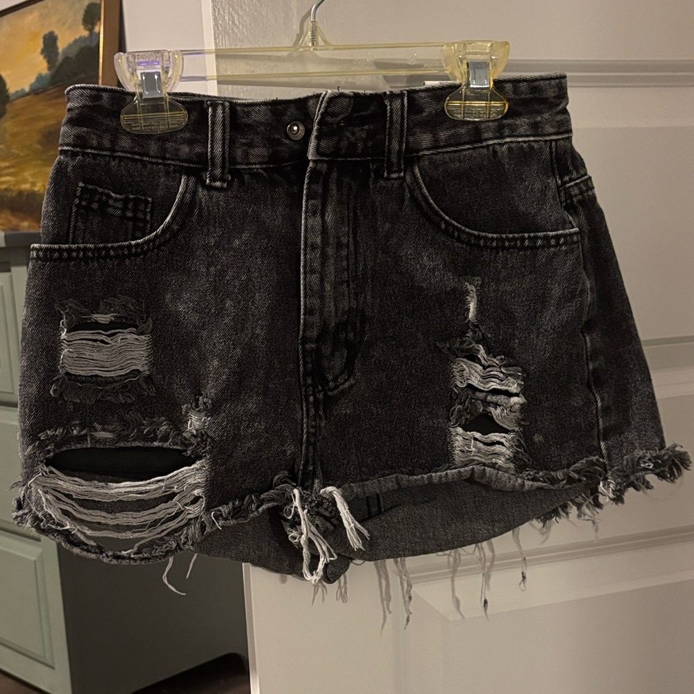 SHEIN Black Denim Shorts